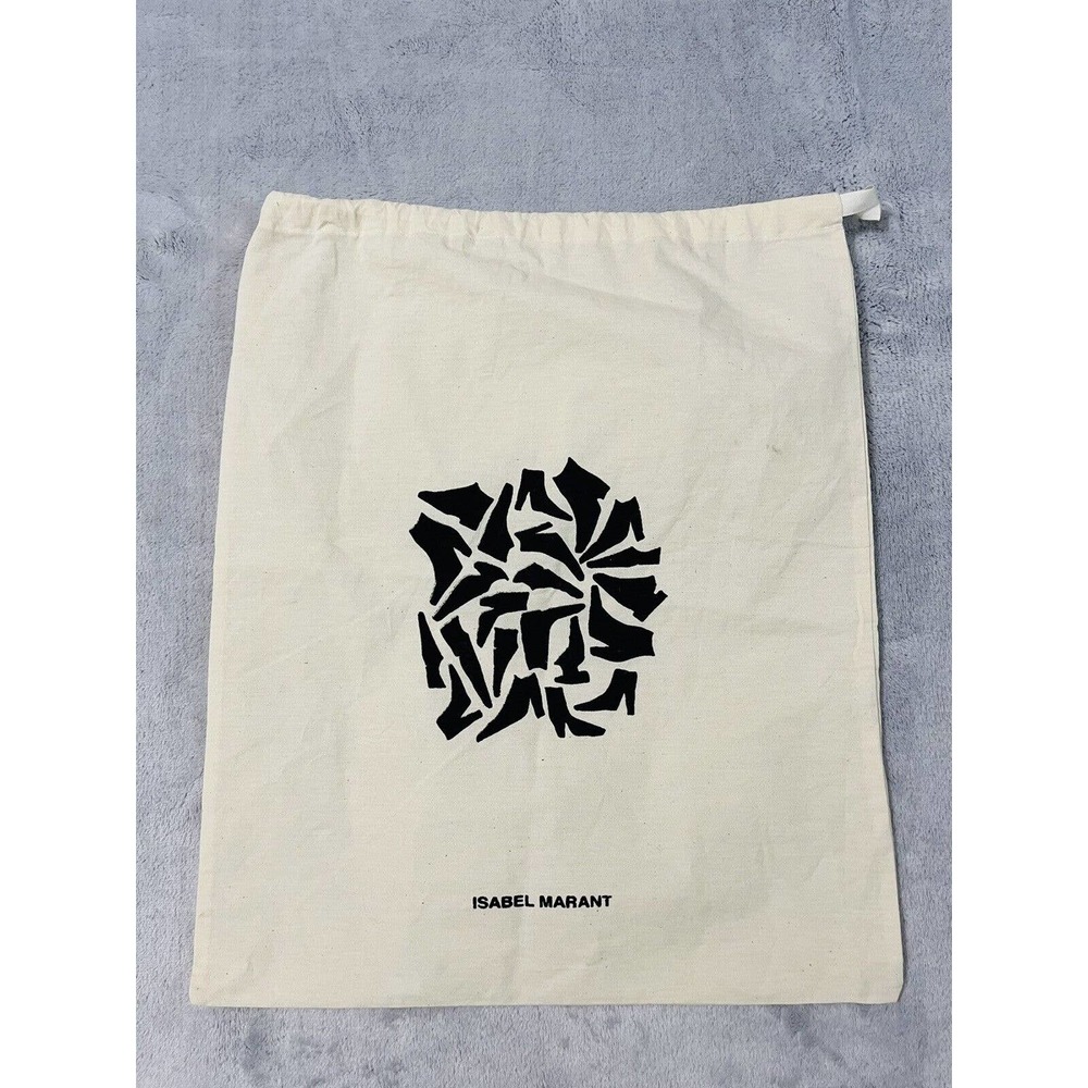 Isabel Marant Dust Bags Cream Cotton Drawstring Storage Travel 14.5” L X 12” W
